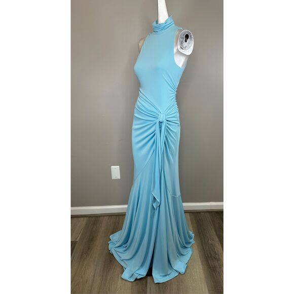 Cinq à Sept Rori High-Neck Knot-Waist Gown Size US 0 $595 - Picture 8 of 12